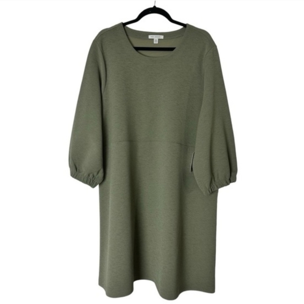 Chic Olive Long Sleeve Dress